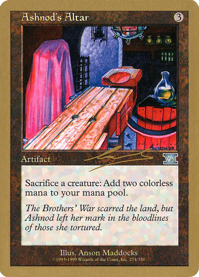 Ashnod's Altar (Nicolas Labarre) [World Championship Decks 2000] | Good Games Cannington