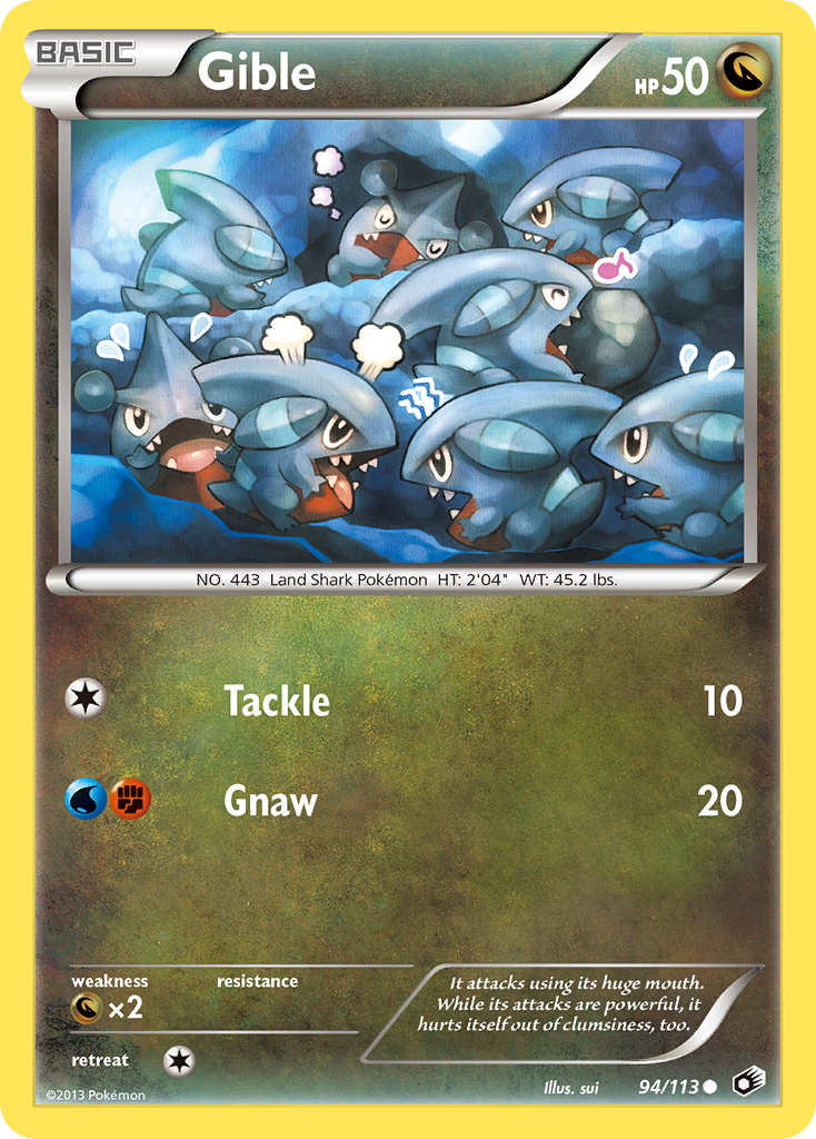 Gible (94/113) [Black & White: Legendary Treasures] | Good Games Cannington