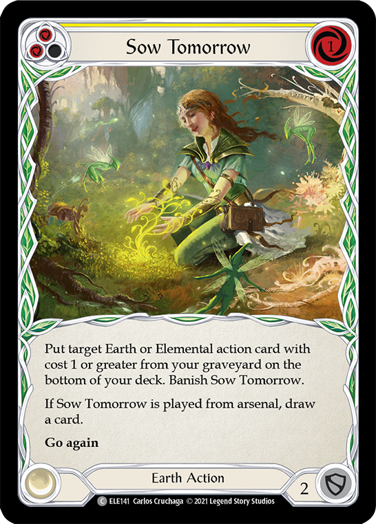 Sow Tomorrow (Yellow) [ELE141] (Tales of Aria)  1st Edition Normal | Good Games Cannington
