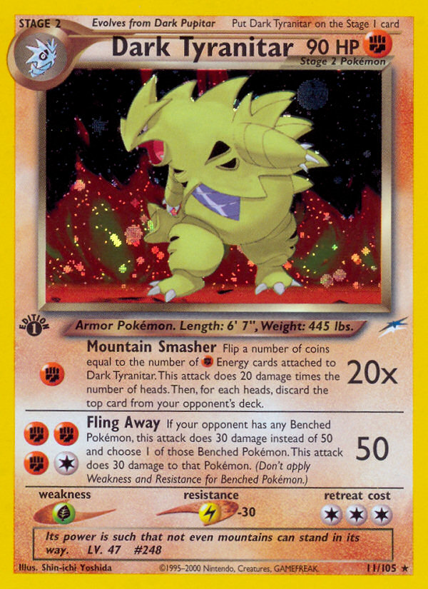 Dark Tyranitar (11/105) [Neo Destiny 1st Edition] | Good Games Cannington