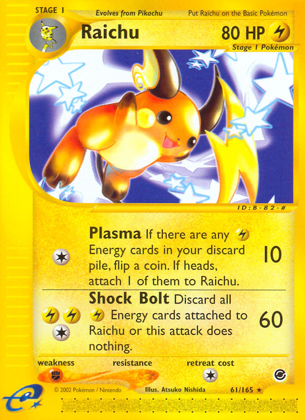 Raichu (61/165) [Expedition: Base Set] | Good Games Cannington