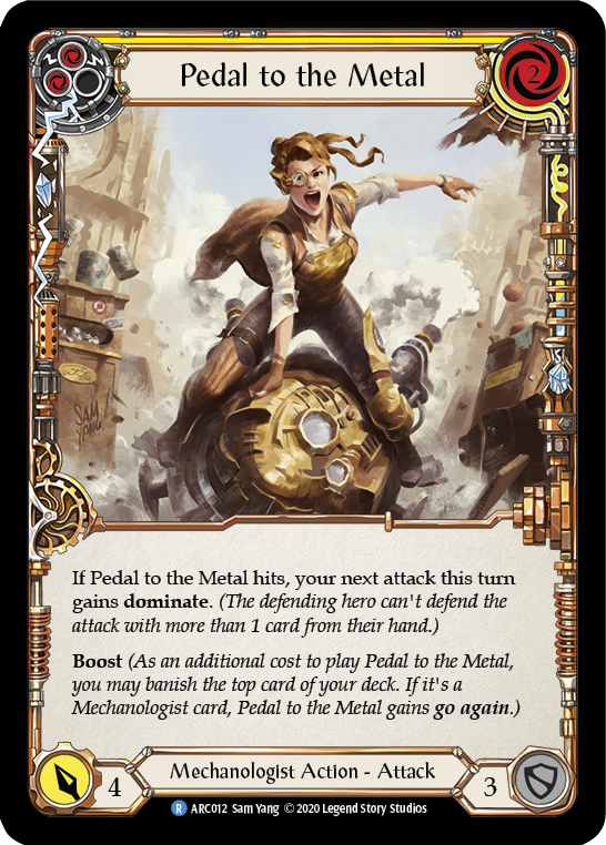 Pedal to the Metal (Yellow) [U-ARC012] Unlimited Rainbow Foil | Good Games Cannington