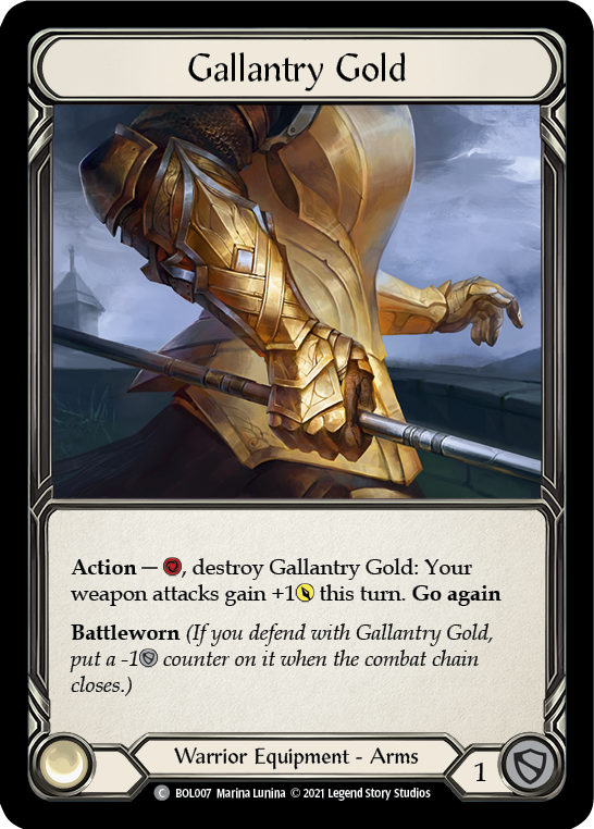 Gallantry Gold [BOL007] (Monarch Boltyn Blitz Deck) | Good Games Cannington