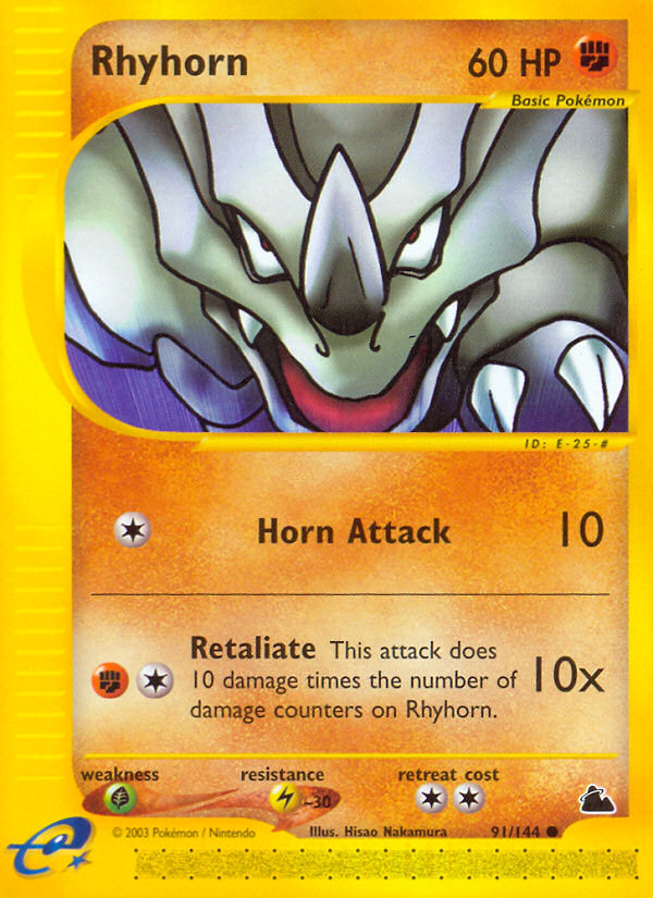 Rhyhorn (91/144) [Skyridge] | Good Games Cannington
