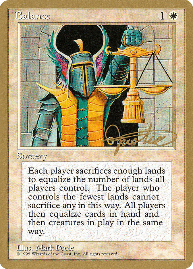 Balance (Mark Justice) [Pro Tour Collector Set] | Good Games Cannington