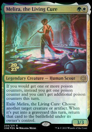 Melira, the Living Cure [Phyrexia: All Will Be One Prerelease Promos] | Good Games Cannington