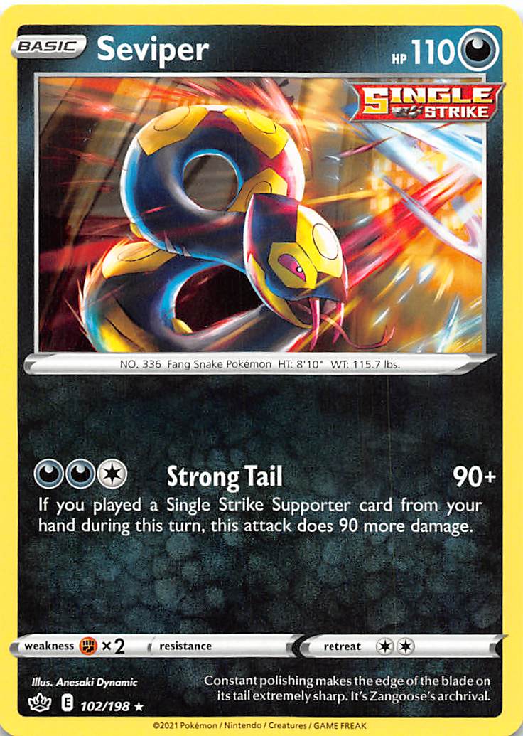 Seviper (102/198) [Sword & Shield: Chilling Reign] | Good Games Cannington