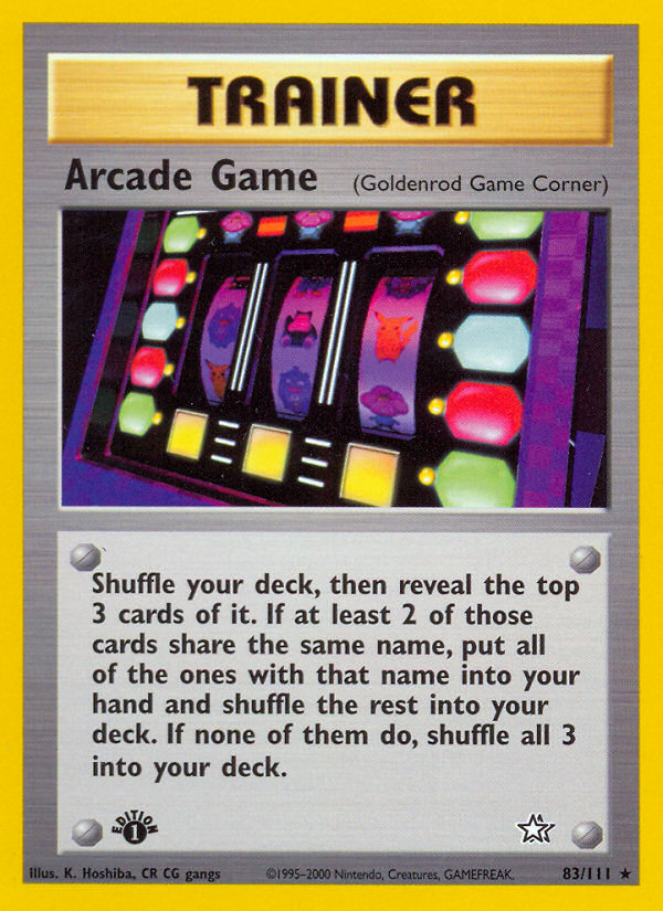 Arcade Game (83/111) [Neo Genesis 1st Edition] | Good Games Cannington