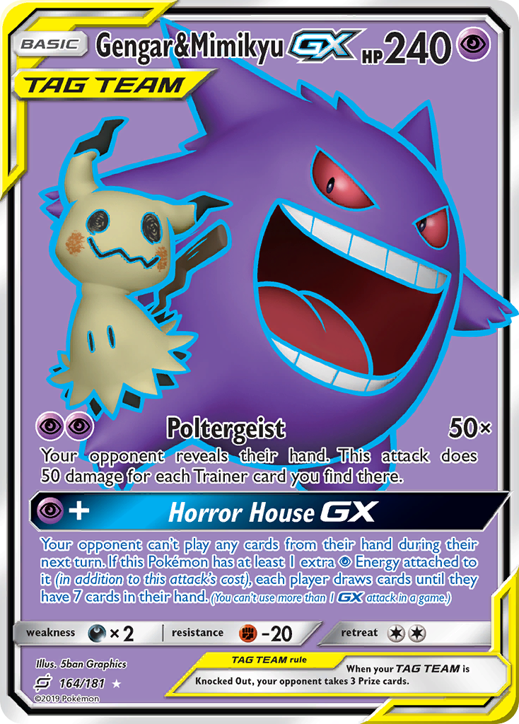 Gengar & Mimikyu GX (164/181) [Sun & Moon: Team Up] | Good Games Cannington