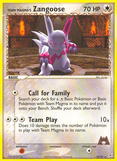Team Magma's Zangoose (23/95) [EX: Team Magma vs Team Aqua] | Good Games Cannington