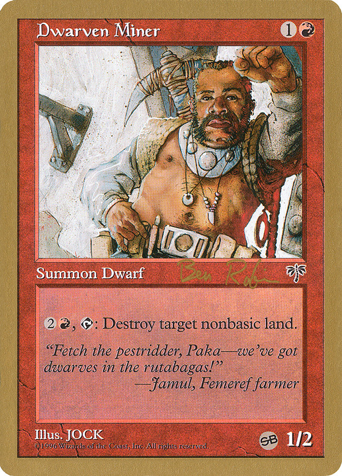 Dwarven Miner (Ben Rubin) (SB) [World Championship Decks 1998] | Good Games Cannington