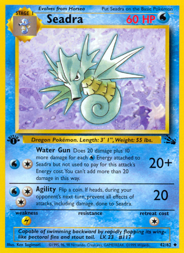 Seadra (42/62) [Fossil 1st Edition] | Good Games Cannington