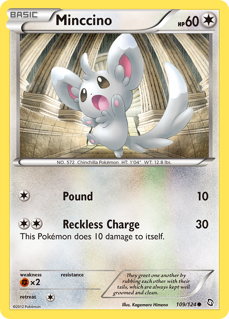 Minccino (109/124) [Black & White: Dragons Exalted] | Good Games Cannington