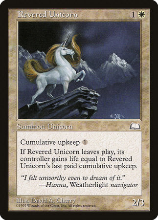 Revered Unicorn [Weatherlight] | Good Games Cannington