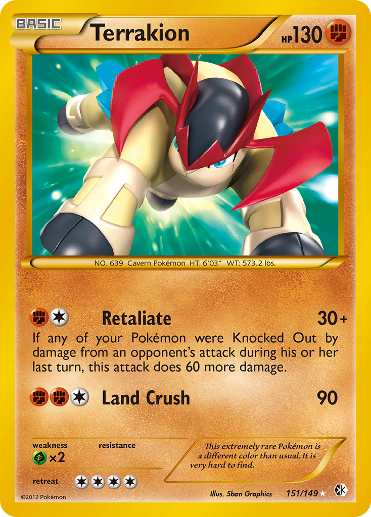 Terrakion (151/149) [Black & White: Boundaries Crossed] | Good Games Cannington