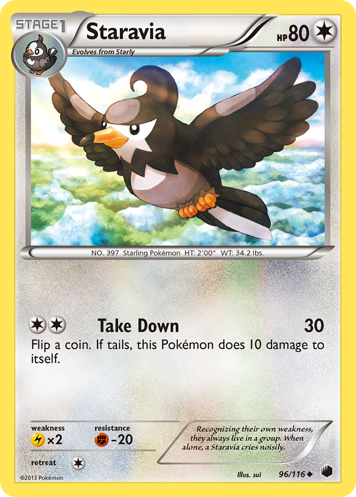 Staravia (96/116) [Black & White: Plasma Freeze] | Good Games Cannington