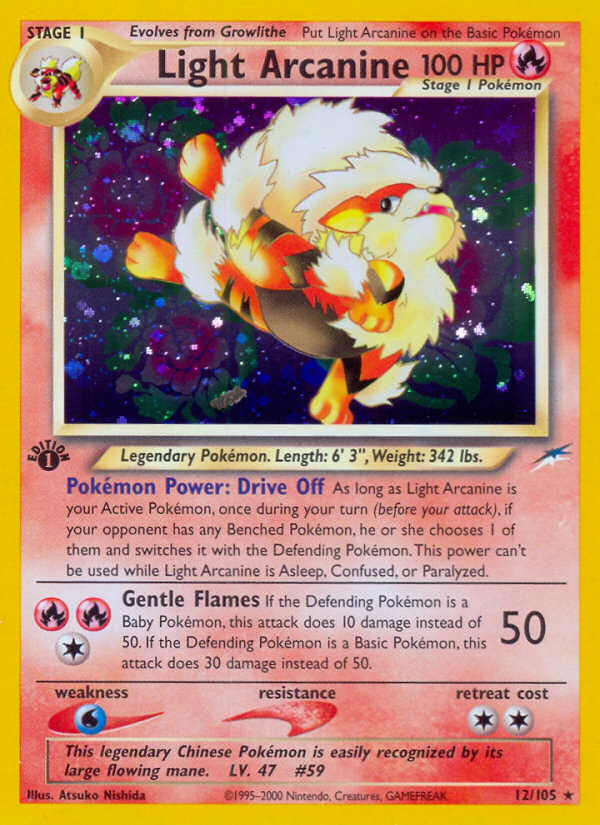 Light Arcanine (12/105) [Neo Destiny 1st Edition] | Good Games Cannington