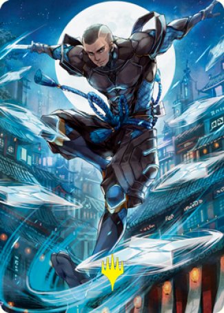 Kaito Shizuki 1 Art Card (Gold-Stamped Signature) [Kamigawa: Neon Dynasty Art Series] | Good Games Cannington