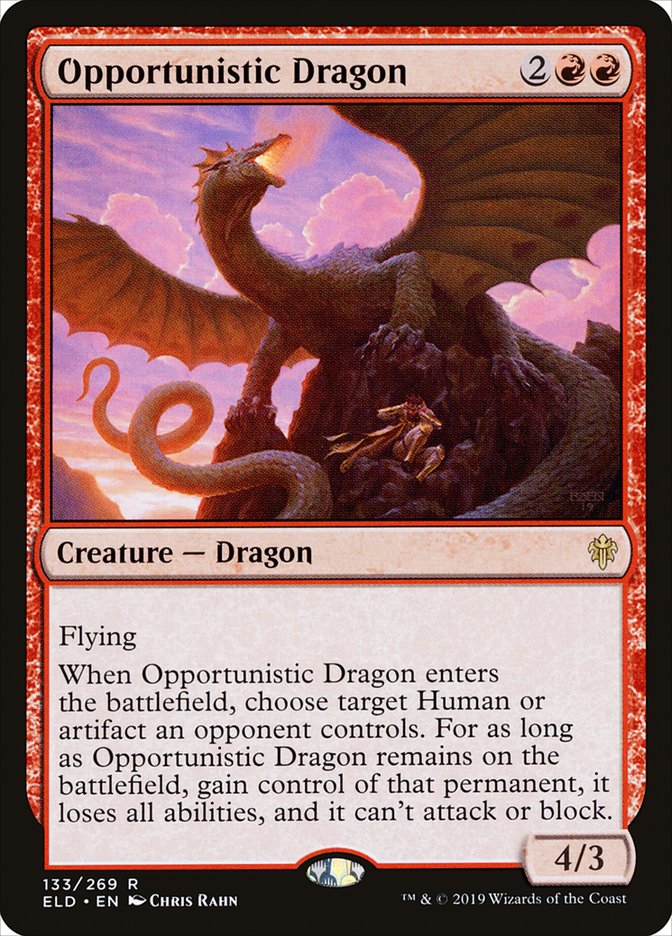Opportunistic Dragon [Throne of Eldraine] | Good Games Cannington