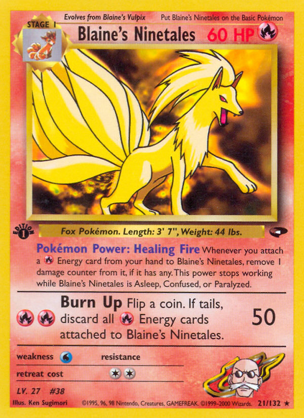 Blaine's Ninetales (21/132) [Gym Challenge 1st Edition] | Good Games Cannington