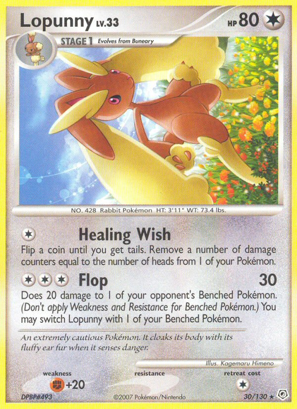 Lopunny (30/130) [Diamond & Pearl: Base Set] | Good Games Cannington