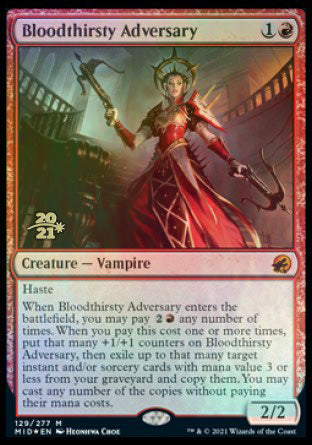 Bloodthirsty Adversary [Innistrad: Midnight Hunt Prerelease Promos] | Good Games Cannington