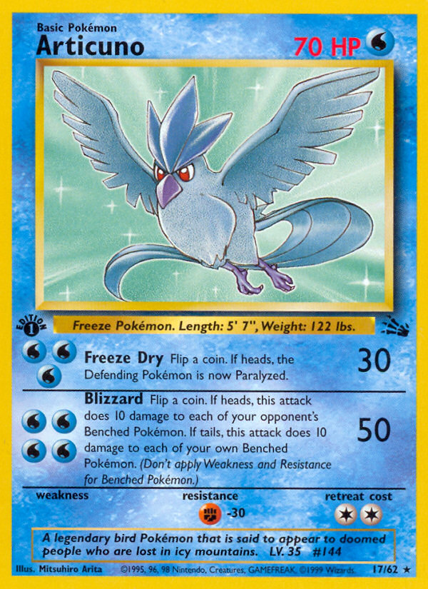 Articuno (17/62) [Fossil 1st Edition] | Good Games Cannington