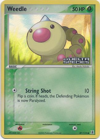 Weedle (87/113) (Stamped) [EX: Delta Species] | Good Games Cannington