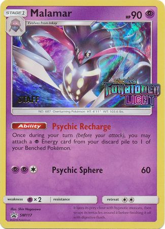 Malamar (SM117) (Staff Prerelease Promo) [Sun & Moon: Black Star Promos] | Good Games Cannington