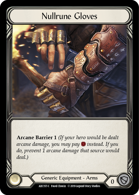 Nullrune Gloves [ARC157-C] 1st Edition Normal | Good Games Cannington