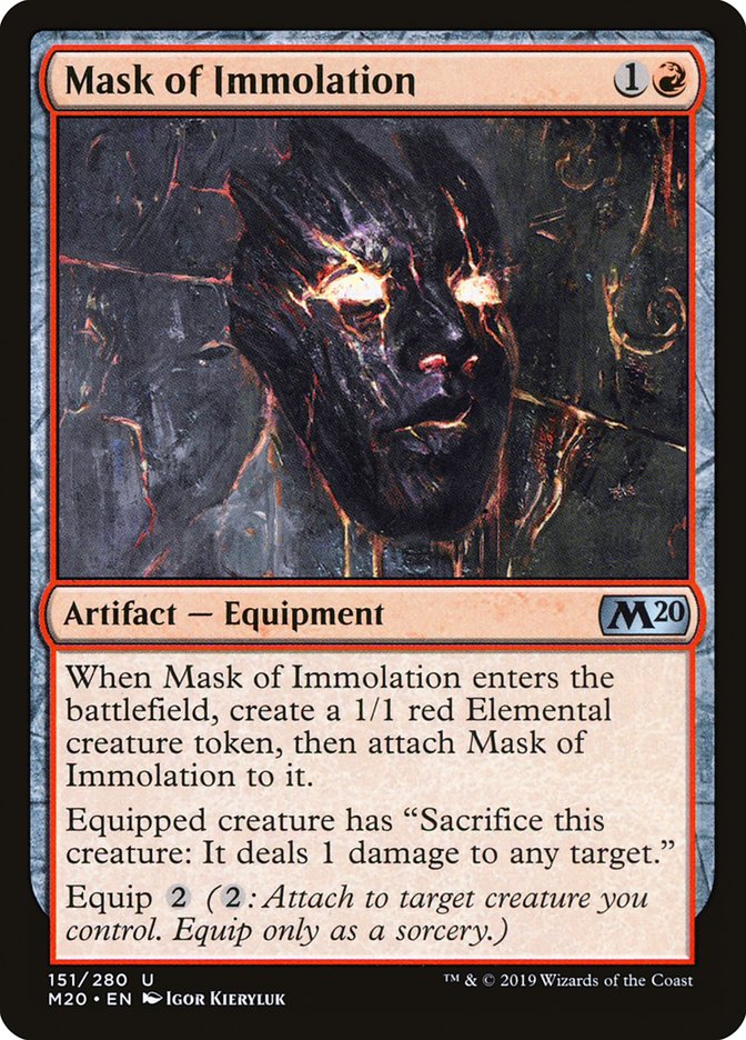 Mask of Immolation [Core Set 2020] | Good Games Cannington