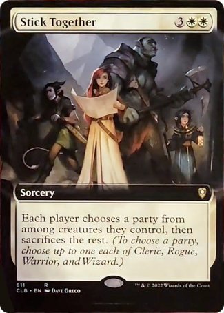 Stick Together (Extended Art) [Commander Legends: Battle for Baldur's Gate] | Good Games Cannington