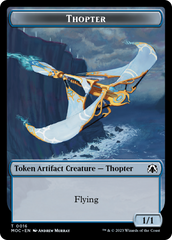 Thopter // Gold Double-Sided Token [March of the Machine Commander Tokens] | Good Games Cannington