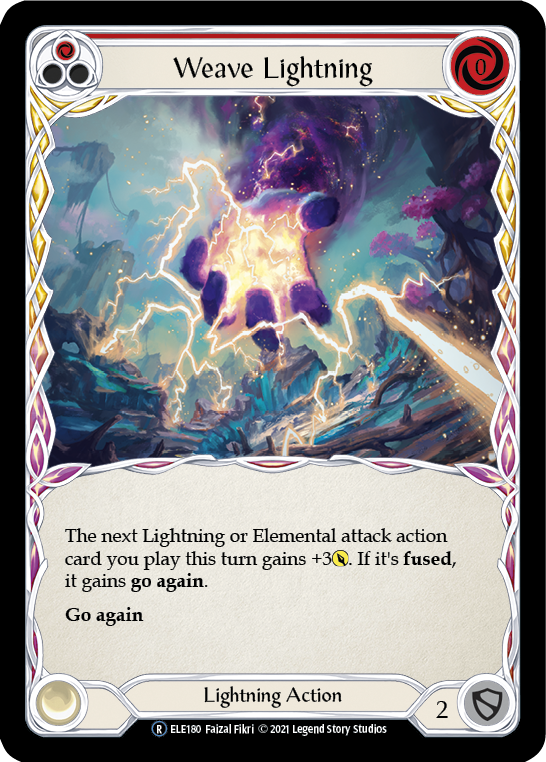 Weave Lightning (Red) [U-ELE180] Unlimited Rainbow Foil | Good Games Cannington