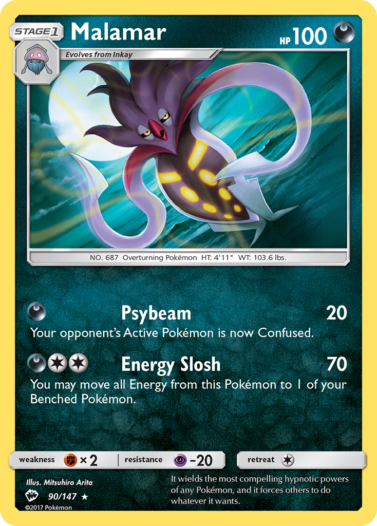 Malamar (90/147) [Sun & Moon: Burning Shadows] | Good Games Cannington