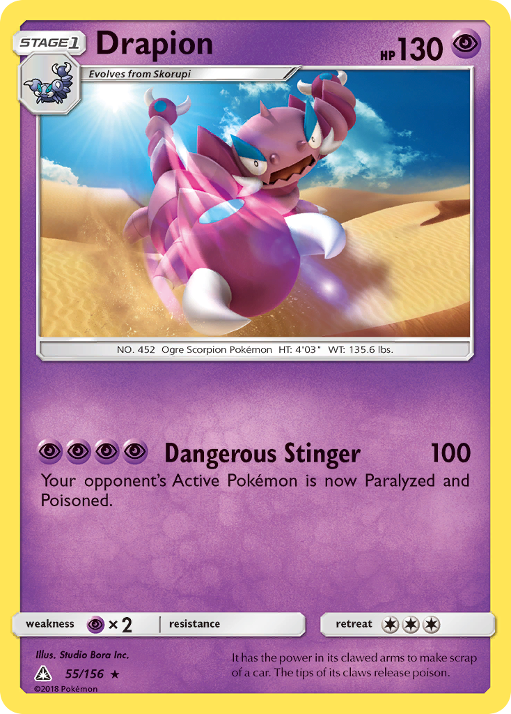Drapion (55/156) [Sun & Moon: Ultra Prism] | Good Games Cannington