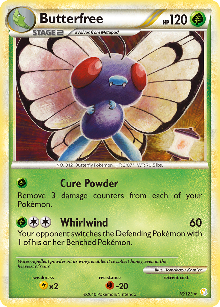 Butterfree (16/123) [HeartGold & SoulSilver: Base Set] | Good Games Cannington
