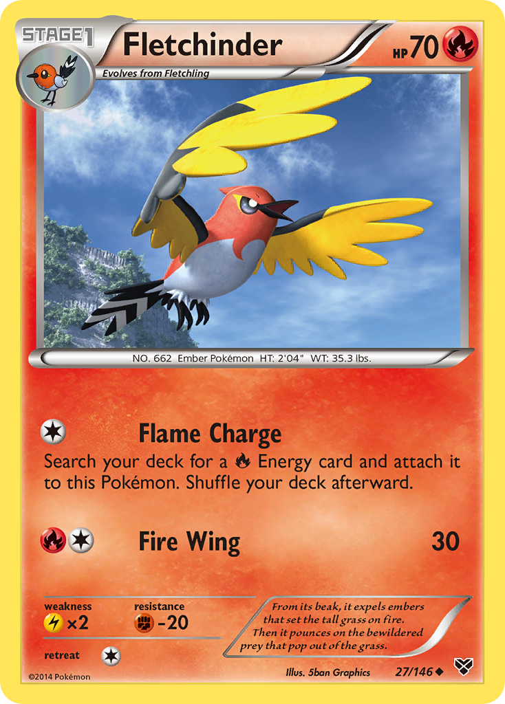 Fletchinder (27/146) [XY: Base Set] | Good Games Cannington