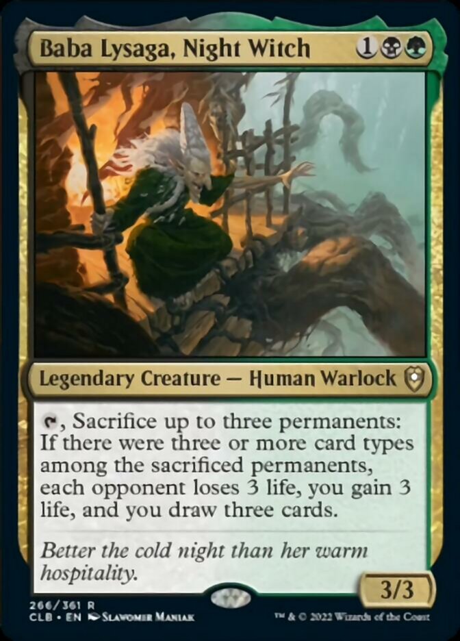 Baba Lysaga, Night Witch [Commander Legends: Battle for Baldur's Gate] | Good Games Cannington