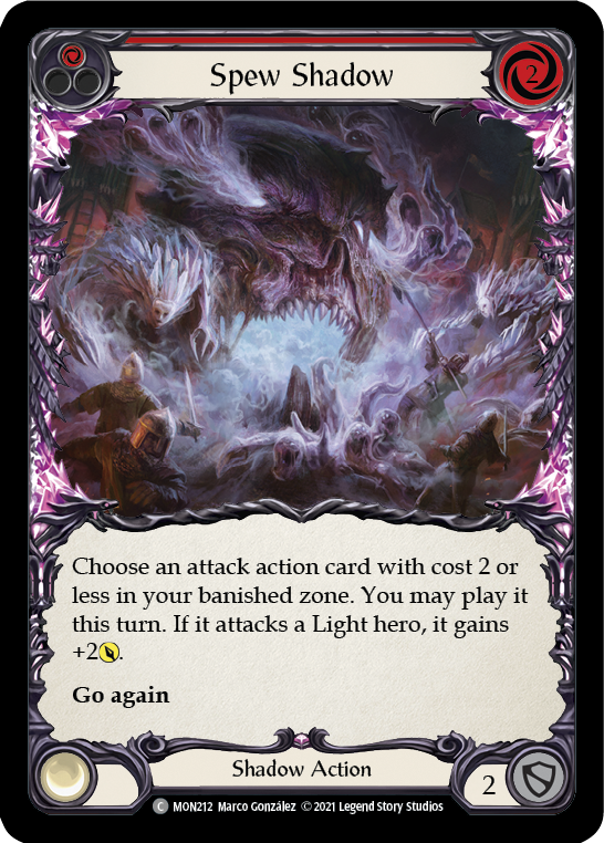 Spew Shadow (Red) [MON212] 1st Edition Normal | Good Games Cannington
