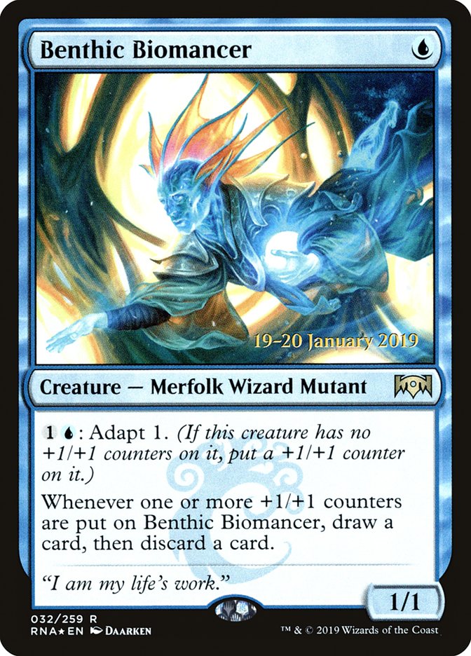 Benthic Biomancer [Ravnica Allegiance Prerelease Promos] | Good Games Cannington