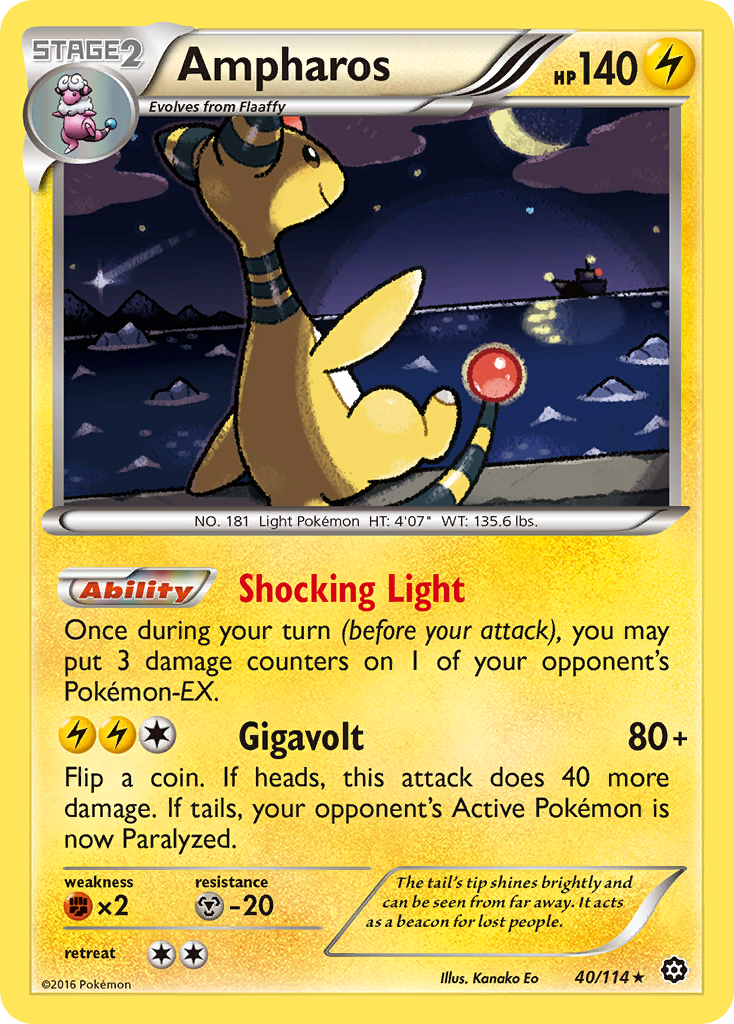 Ampharos (40/114) [XY: Steam Siege] | Good Games Cannington