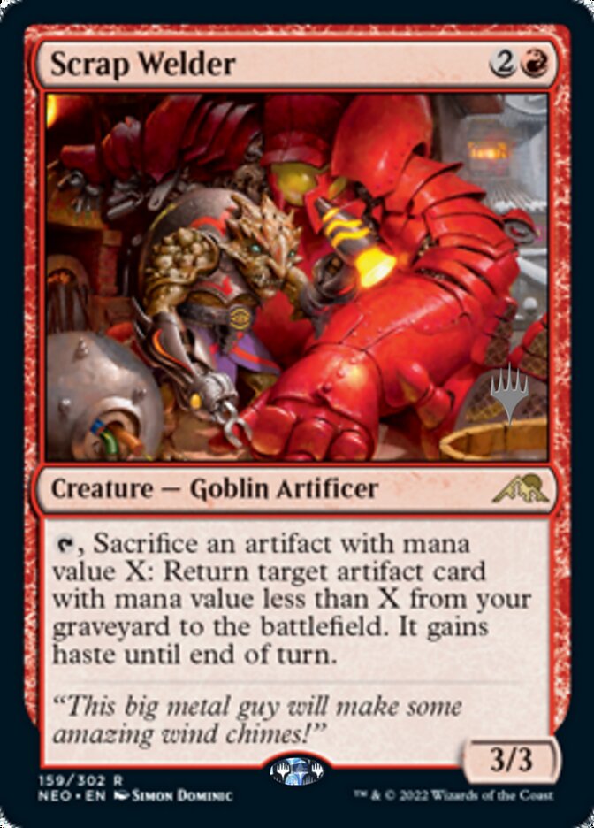 Scrap Welder (Promo Pack) [Kamigawa: Neon Dynasty Promos] | Good Games Cannington