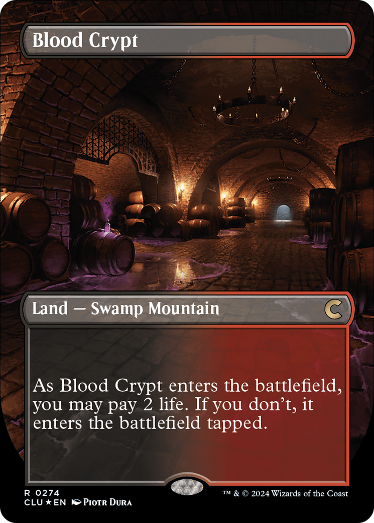 Blood Crypt (Borderless) [Ravnica: Clue Edition] | Good Games Cannington