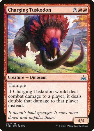 Charging Tuskodon [Rivals of Ixalan] | Good Games Cannington