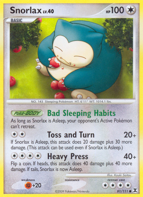 Snorlax (81/111) [Platinum: Rising Rivals] | Good Games Cannington