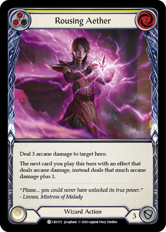 Rousing Aether (Yellow) [CRU172] 1st Edition Rainbow Foil | Good Games Cannington