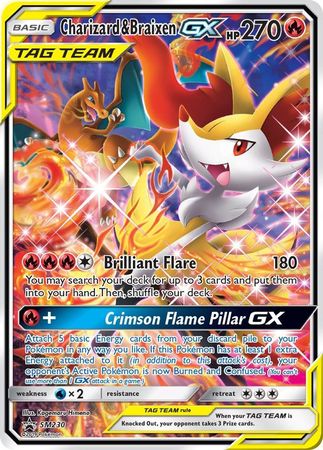 Charizard & Braixen GX (SM230) (Jumbo Card) [Sun & Moon: Black Star Promos] | Good Games Cannington