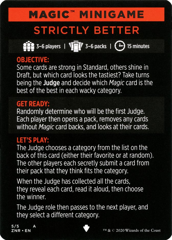 Strictly Better (Magic Minigame) [Zendikar Rising Minigame] | Good Games Cannington