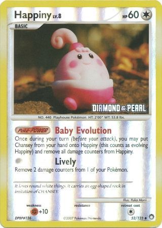 Happiny (52/123) [Burger King Promos: 2008 Collection] | Good Games Cannington